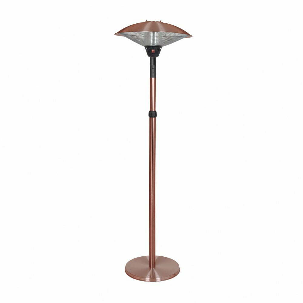 La Hacienda Outdoor Adjustable Copper Standing Heater Copper