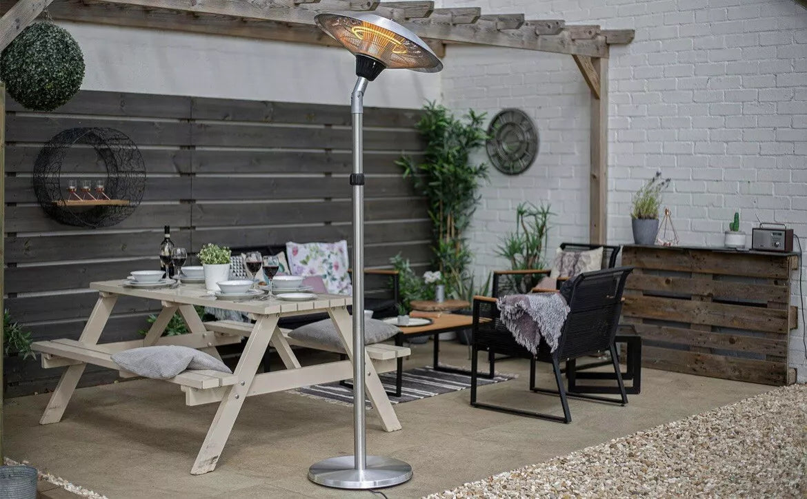 La Hacienda Silver Standing Heater