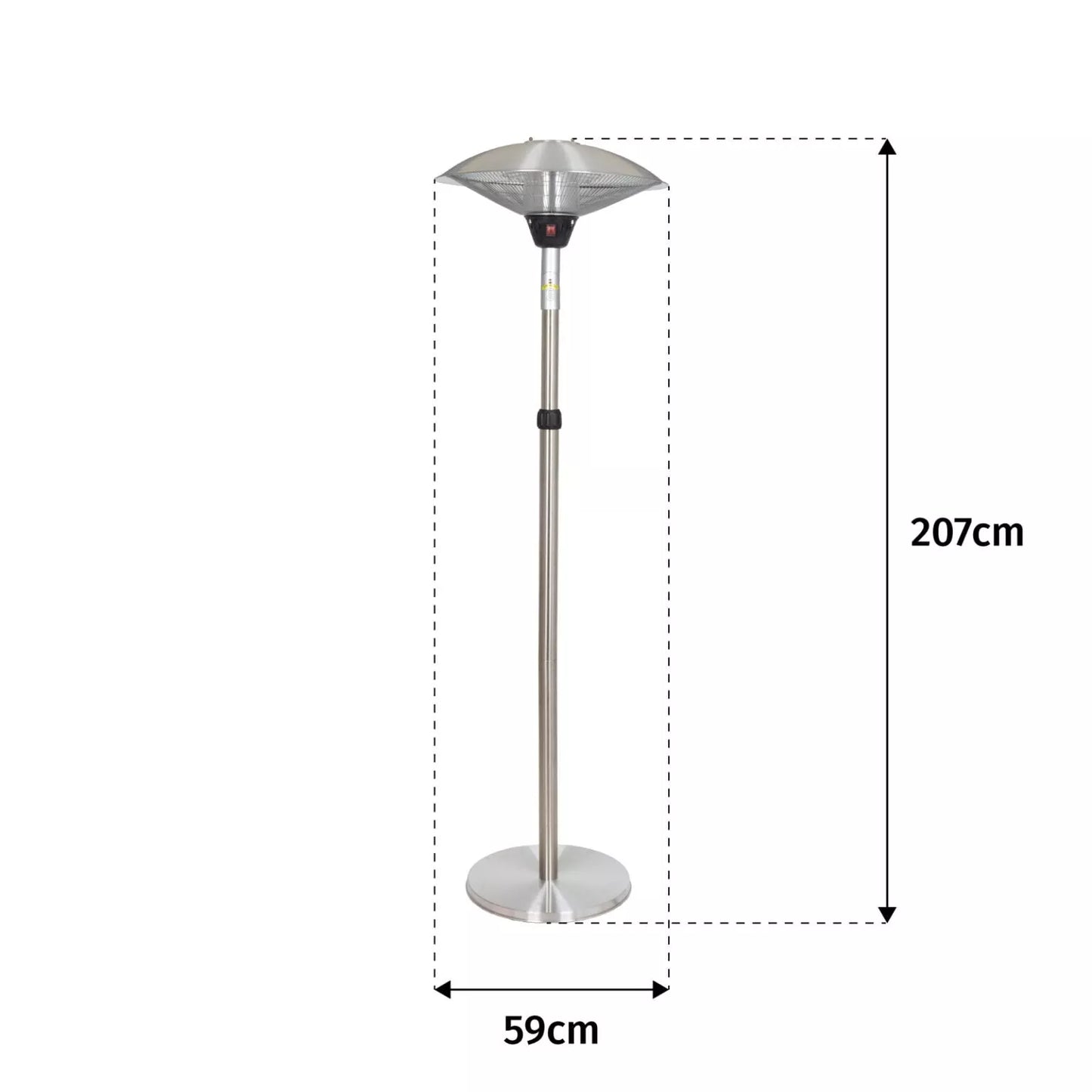 La Hacienda Silver Standing Heater