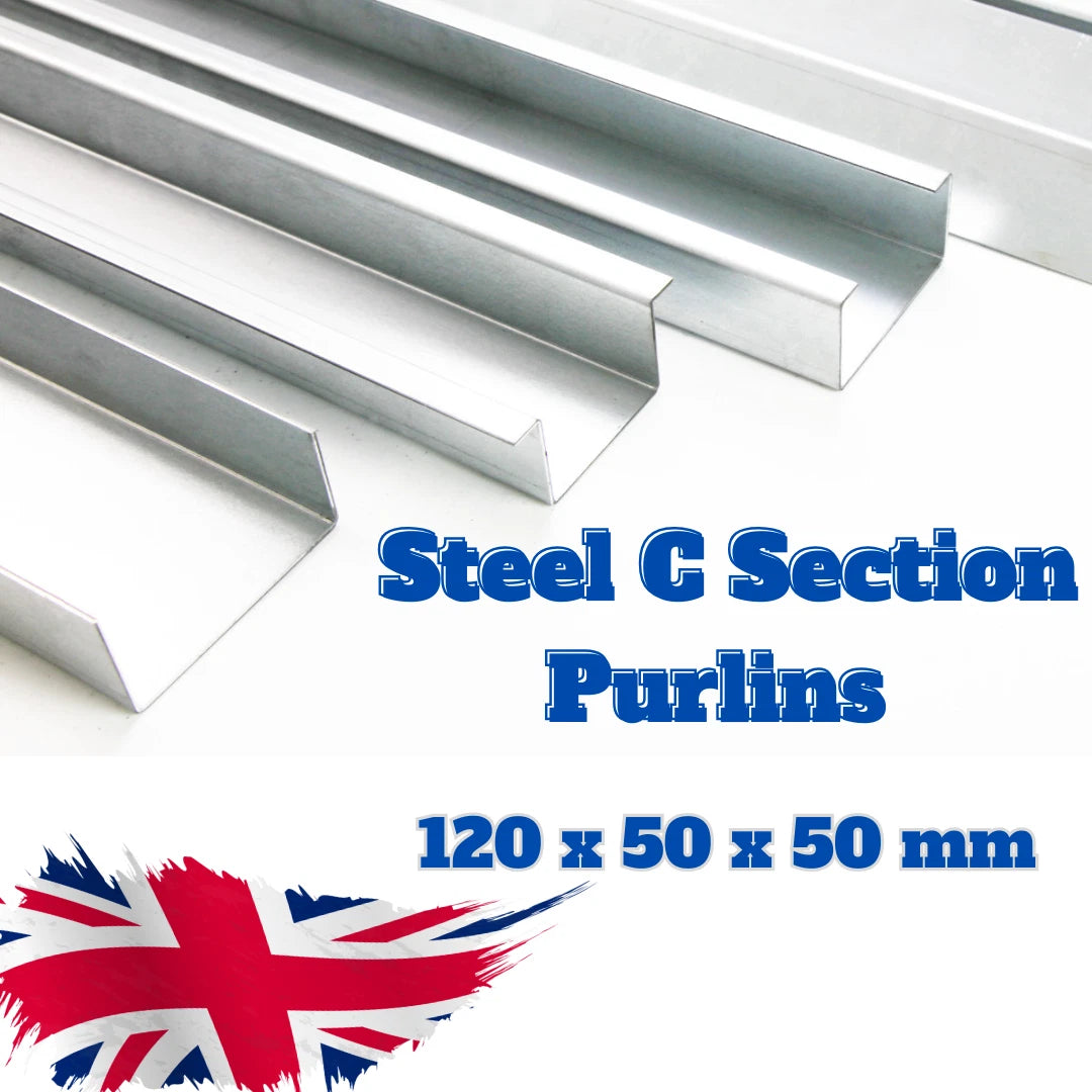 Galvanised Steel C Section Purlins 120x50x50mm