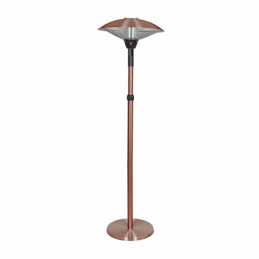 La Hacienda Outdoor Adjustable Copper Standing Heater Copper