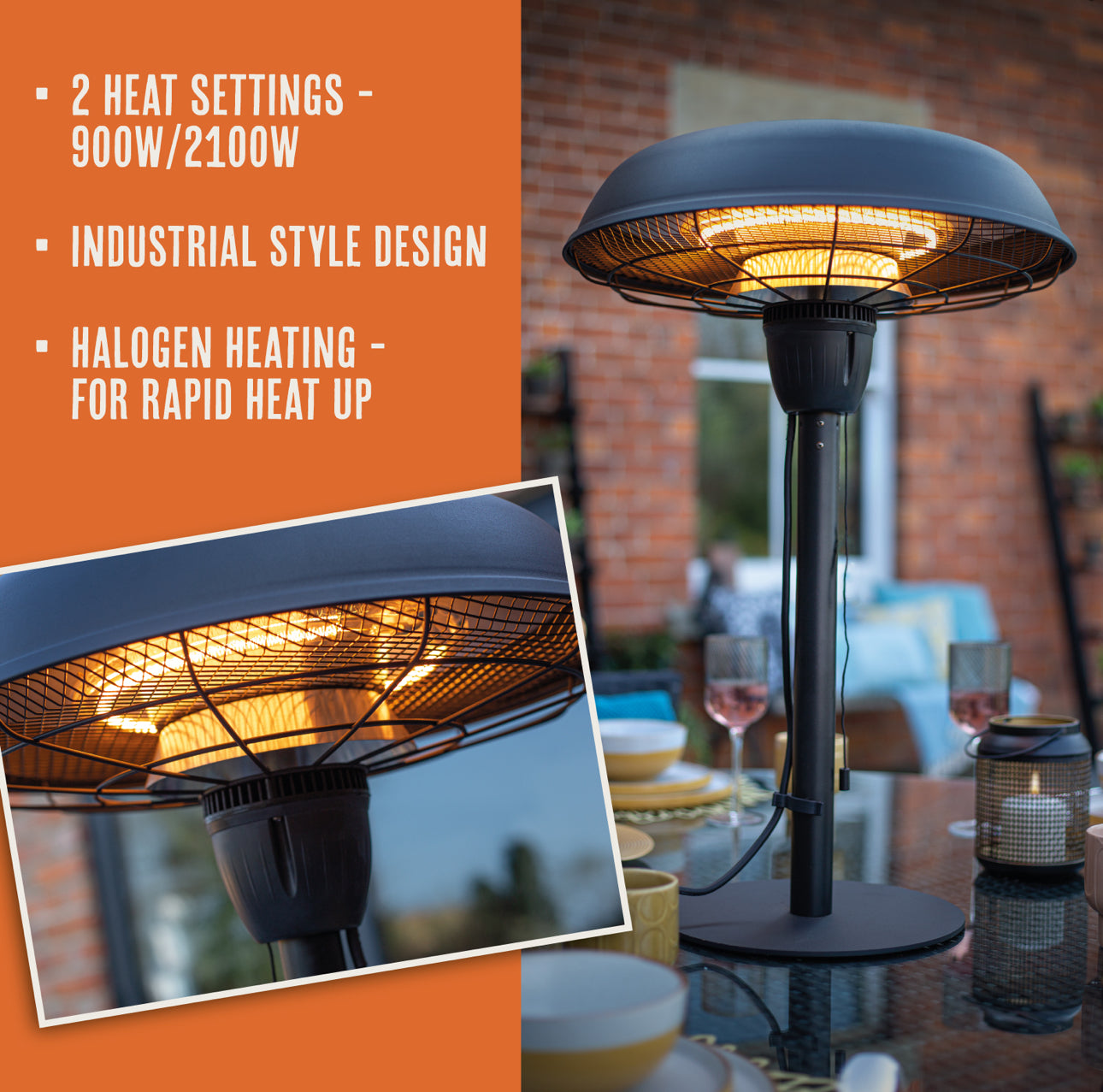 La Hacienda Industrial Tabletop Heater