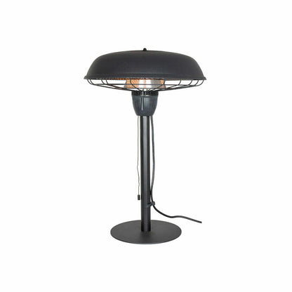 La Hacienda Tabletop Halogen Silver Electric Heater