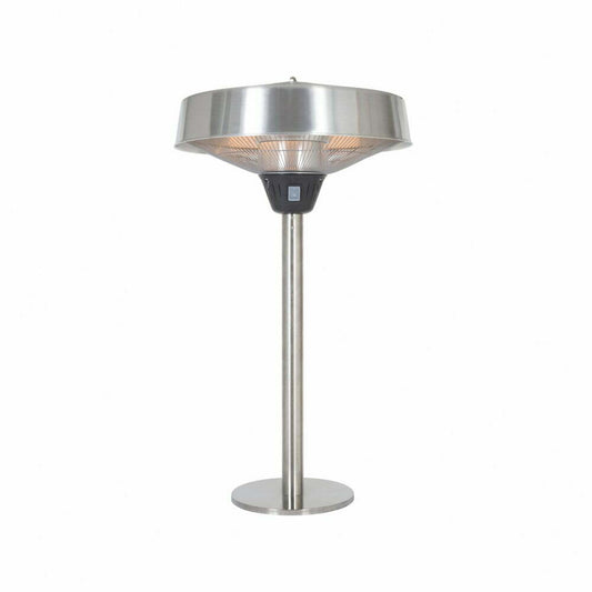 La Hacienda Tabletop Halogen Silver Electric Heater