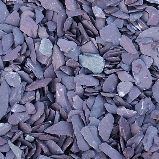 Stylish Stone Plum Slate Chippings – 40mm 20kg Bag