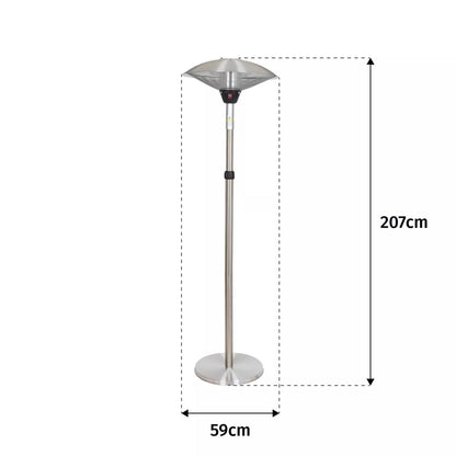 La Hacienda Silver Standing Heater