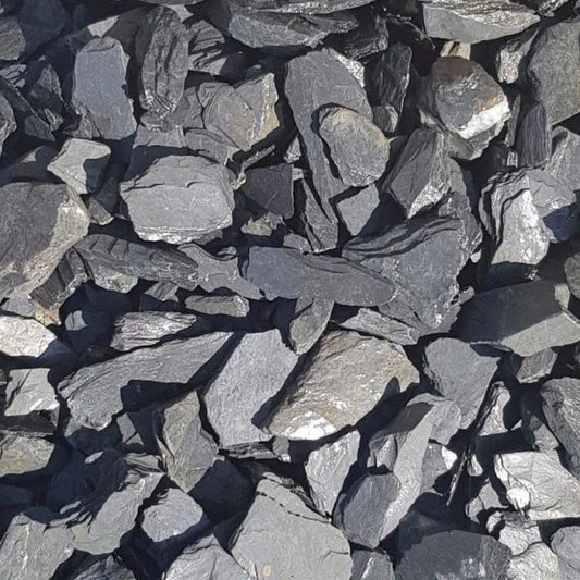 Stylish Stone Black Slate Chippings – 40mm 20kg Bag