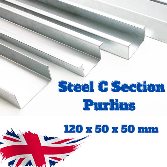 Galvanised Steel C Section Purlins 120x50x50mm